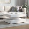 vidaXL Couchtisch 360-Grad Drehbar Weiß 70x70x34,5 cm 858479 Bild 3