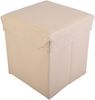 2x Faltbarer Sitzwürfel Aufbewahrungsbox Sitzhocker Sitzbank Truhe Fußbank Beige Bild 2