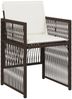 vidaXL Gartenstühle mit Kissen 4 Stk. Braun Poly Rattan 364969 Bild 4