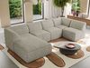 Modulares XXL-Ecksofa MODARO 5M, U-Form, Wohnlandschaft, 5-teilig, freistehend, Wohnzimmer Couch, HR-Schaumstoff - Beige Stukture - Links Bild 4