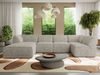 Modulares XXL-Ecksofa MODARO 5M, U-Form, Wohnlandschaft, 5-teilig, freistehend, Wohnzimmer Couch, HR-Schaumstoff - Beige Stukture - Links Bild 5