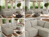 Modulares XXL-Ecksofa MODARO 5M, U-Form, Wohnlandschaft, 5-teilig, freistehend, Wohnzimmer Couch, HR-Schaumstoff - Beige Stukture - Links Bild 2
