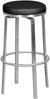 Barhocker WL1.947 Schwarz 42 x 76 x 42 cm Edelstahl Barstuhl 360° Drehbar, Thekenhocker Barsitz Gepolstert, Design Tresenstuhl Modern, Bistrohocker Hoch, Hoher Hocker für Bar Bild 2