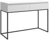 Selsey 'Bemmi' Schminktisch Schreibtisch, weiß mit schwarzem Metallgestell, ca. 80 x 120 x 50 cm Bild 5