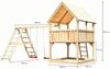 Karibu Spielturm Luis mit Doppelschaukelanbau und Klettergerüst Ohne Rutsche Bild 2