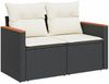 vidaXL 8-tlg. Garten-Sofagarnitur mit Kissen Schwarz Poly Rattan 3226035 Bild 3
