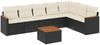 vidaXL 8-tlg. Garten-Sofagarnitur mit Kissen Schwarz Poly Rattan 3226035 Bild 2