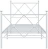 vidaXL Bettgestell mit Kopf- und Fußteil Metall Weiß 75x190 cm 376559 Bild 4
