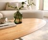 Couchtisch Edge Oval 140x75 cm Eiche Natur Runde Kante Sarity Edelstahl gebürstet Bild 5