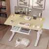Höhenverstellbarer Schreibtisch 120x60 cm Elektrisch Standing Desk Weiß/Beige Bild 2