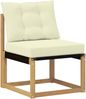 vidaXL Outdoor-Sofagarnitur mit Kissen 6 pcs Weiß und Creme 3389816 Bild 4