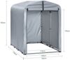 SoBuy KLS11-K Fahrradunterstand, PE-Plane, Lackiert, Grau, 176 x 163 x 120 cm Bild 3