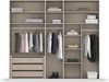 rauch Kleiderschrank; Drehtürenschrank PURISMA, 5-türig, 5 Glastüren, Seidengrau, inkl. Innenspiegel und weiteres Zubehör, 251x223x61xcm Bild 5