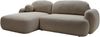 Mirjan24 'Mojato' Ecksofa mit Bettkasten und Schlaffunktion, Bouclé, 90x175x275 cm, Taupe, Links Bild 3