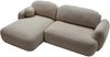 Mirjan24 'Mojato' Ecksofa mit Bettkasten und Schlaffunktion, Bouclé, 90x175x275 cm, Taupe, Links Bild 4