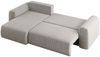 Ecksofa Schlafsofa FLORA Stoff Poso Grau Ottomane Links Bild 3