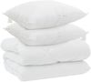 vidaXL Winterbettdecke mit Kissen 3 pcs Weiß Mikrofaser 3377839 Bild 2