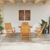 vidaXL Garten Essgruppe 5 pcs Braun Massivholz Akazie 3375701 Bild 4