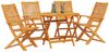 vidaXL Garten Essgruppe 5 pcs Braun Massivholz Akazie 3375701 Bild 3