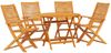 vidaXL Garten Essgruppe 5 pcs Braun Massivholz Akazie 3375701 Bild 2