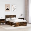 vidaXL Bettrahmen Geräucherte Eiche 120 x 200 cm Massives Kiefernholz 3410622 Bild 3
