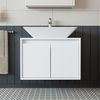 Roomart ATLANTIC-65 Badmöbel Set– 2-teiliges Badezimmermöbel Set - Waschbecken mit Unterschrank - H 45 x B 45 x T 65 cm • Weiß Bild 3