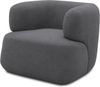 DOMO. collection Sessel 800 012, Polstersessel in organischer Form mit Federkern, gepolsterte Rückenlehne, Rücken in Oberstoff bezogen, Armsessel, Cocktailsessel, Loungesessel, Polstergarnitur, 90 x 86 x 71 cm (BxTxH), dunkelgrau Bild 2