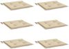 vidaXL Gartenstuhl-Kissen 6 Stk. Beige 40x40x4 cm Oxford-Gewebe 314009 Bild 3