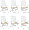 vidaXL Gartenstuhl-Kissen 6 Stk. Beige 40x40x4 cm Oxford-Gewebe 314009 Bild 4