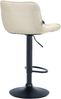 Barhocker RAGAD - Stoff Creme 49x51x85 cm Schwarz | Barstuhl Höhenverstellbar Mit Lehne Drehbar Tresenhocker Tresenstuhl Kneipenhocker Kneipenstuhl Bild 4
