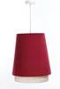 BPS Koncept 0SE0-026 Hängeleuchte SENSEI Texil aus Velourss auf PVC-Kunststoff rot, beige 1xE27 60W H:117cm Ø35cm dimmbar Bild 3