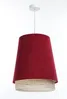 BPS Koncept 0SE0-026 Hängeleuchte SENSEI Texil aus Velourss auf PVC-Kunststoff rot, beige 1xE27 60W H:117cm Ø35cm dimmbar Bild 5