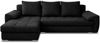 AX LIVING Manisa Wohnzimmer Couch L Form Sofa Schwarz L Bild 2
