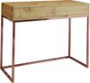 AX LIVING Moderne Schminktische Lortie 100 cm Eiche Kupferfarbe Gestell Bild 2