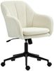 Drehstuhl 60x63x84-94 cm, beige, gepolstert, höhenverstellbar, samtoptik Bild 2