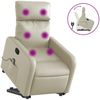 vidaXL Massagesessel mit Aufstehhilfe Creme Kunstleder 3206757 Bild 2
