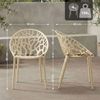 CLP Gartenstuhl Hope mit Lehne stapelbar wetterfest UV-beständig bis 150 kg,creme Bild 2