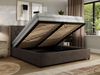 Polsterbett mit Bettkasten LARINO CLASSIC 140 x 200 cm Lattenrost und Gasdruckfedern, stabiles Bettgestell, modernes Design Pocket Matratze - Braun Velvet - VIRE LUX Bild 3