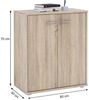 CARO-Möbel Kommode Sideboard Schrank Tommy in Sonoma Eiche, Anrichte mit 2 Türen inklusive Einlegeboden Bild 3