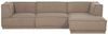 Ecksofa Chaiselongue Manu - Teddy-Stoff Taupe, Rechts Bild 2