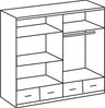 Kleiderschrank 'IMAGO' Schrank Schlafzimmerschrank Eiche Sägerau 180 cm Bild 4