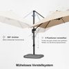 PURPLE LEAF Sonnenschirm Rechteck Alu Außenbereich Ampelschirm mit Schirmständer, LxB: 350,00x270,00 cm, Set, 360°Rotation, Sonnenschutz UV50+, für Garten, Terrasse, Pool, Balkon Bild 3