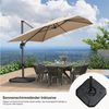 PURPLE LEAF Sonnenschirm Rechteck Alu Außenbereich Ampelschirm mit Schirmständer, LxB: 350,00x270,00 cm, Set, 360°Rotation, Sonnenschutz UV50+, für Garten, Terrasse, Pool, Balkon Bild 2