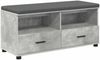 vidaXL Flurbank mit Kissen mit Schubladen Betongrau 100 x 38 x 46 cm 891467 Bild 2