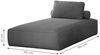 Sofa Set 2-teilig Sezlong und Sofa 3-Sitzer CELES in Stoff Scala Flieder Bild 2
