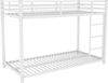 Etagenbett Metall 90x200 cm, platzsparend, mit Sicherheitsleisten, weiß, ohne Matratze Bild 5