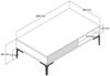 Dmora Wohnzimmertisch Gru, Niedriger Wohnzimmertisch, Kaffeeregal, Couchtisch für Sofa, 105x60h33 cm, Walnuss und Anthrazit Bild 3