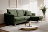 Selsey 'Volio ' Ecksofa mit Schlaffunktion, Samt wasserabweisend, Universal, Füße Gold, Salbeigrün Bild 3