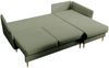 Selsey 'Volio ' Ecksofa mit Schlaffunktion, Samt wasserabweisend, Universal, Füße Gold, Salbeigrün Bild 4