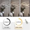ZMH LED Pendelleuchte Wohnzimmer Schwarz Hängelampe Höhenverstellbar Ø62cm 62W Ringe Kronleuchter Deckenleuchte Dimmbar mit Fernbedienung Arbeitszimmer Küche Esszimmer Treppenlicht Kaffeeraum Bild 4